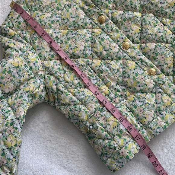 J Crew Limited Edition Quilted Preppy Floral Cottagecore Collarless Crop Jacket - Picture 8 of 9